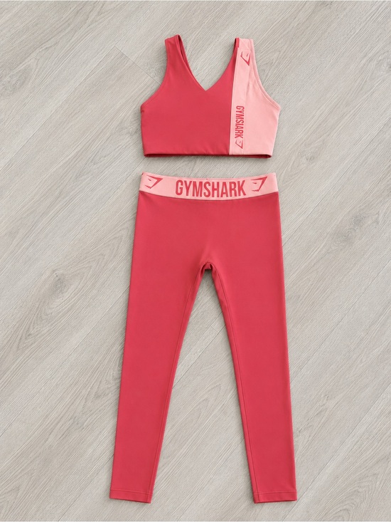 Gymshark Pants - Gymshark Coral Pink Seamless Set S/M Matching Workout set